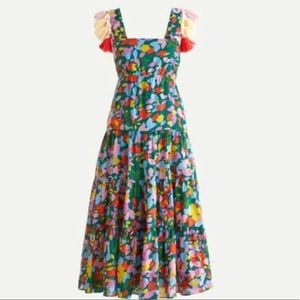 J. Crew TASSEL DRESS IN CONFETTI FLORAL in XXL. Worn only twice